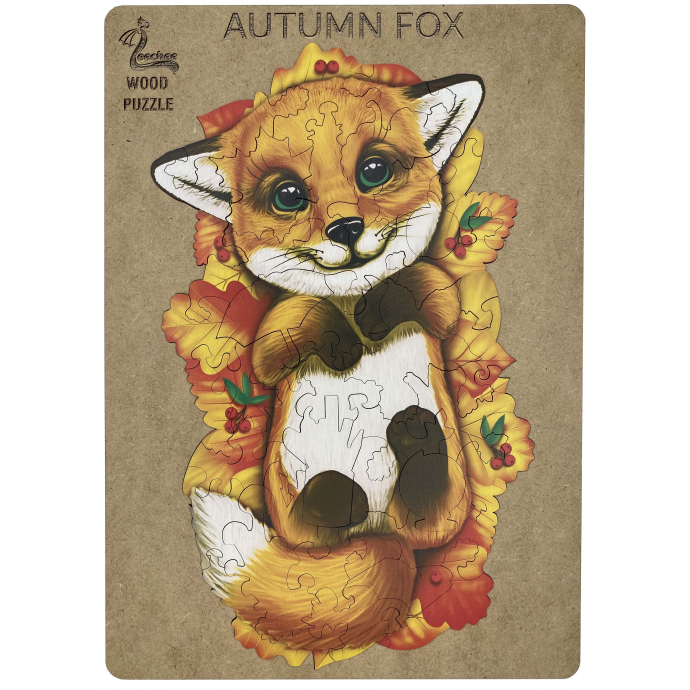 Деревянный пазл для детей Autumn Fox - Времена года - Осенняя Лиса Деревянный пазл для детей Autumn Fox - Времена года - Осенняя Лиса